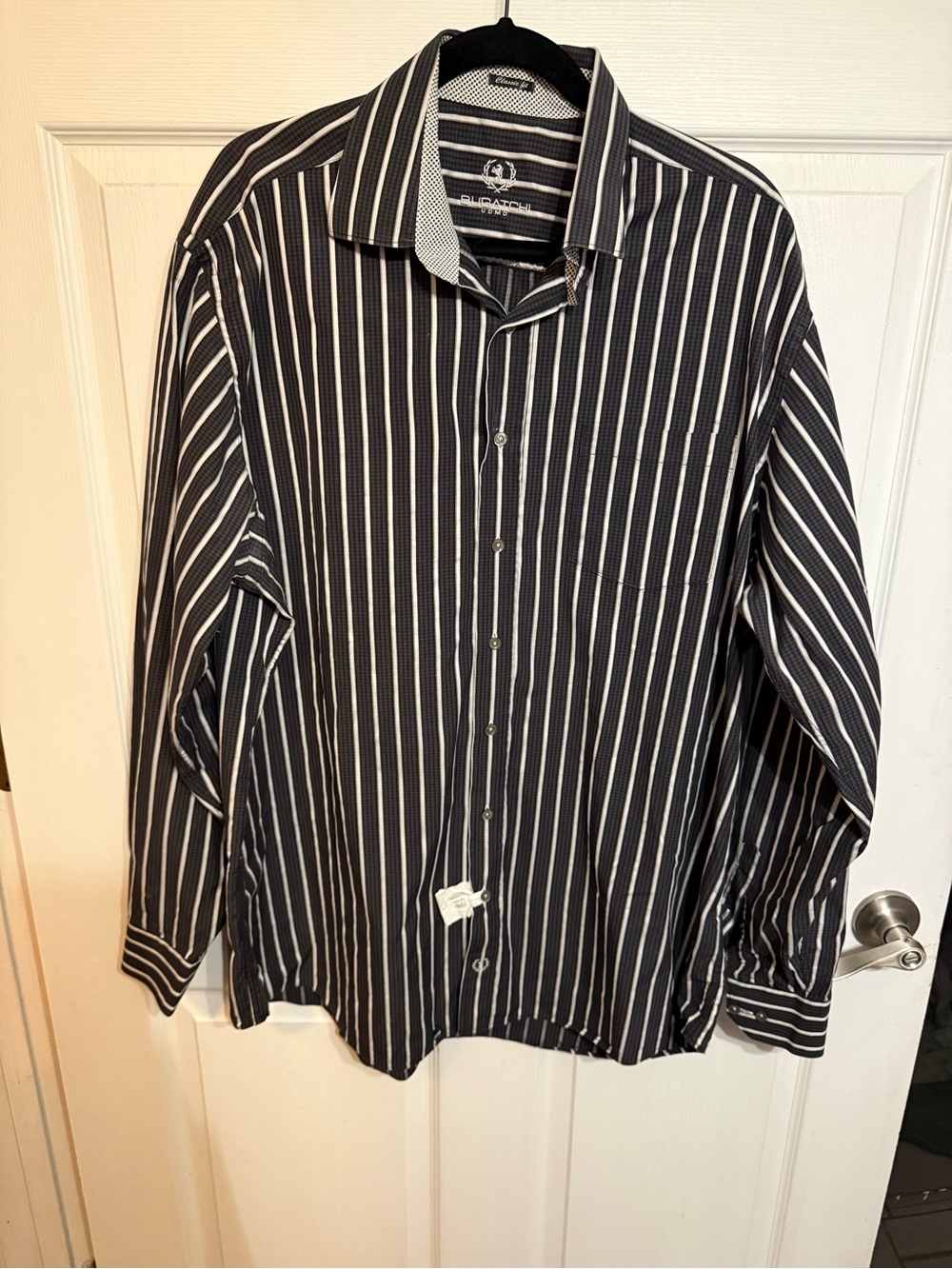 Cinch Black & White Stripe Men's Dress Shirt